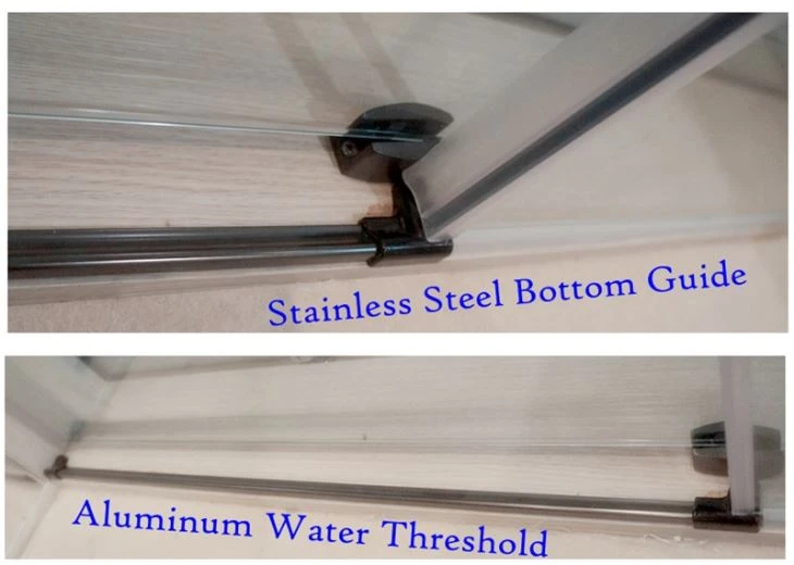 Double Black Sliding Door Shower Screen
