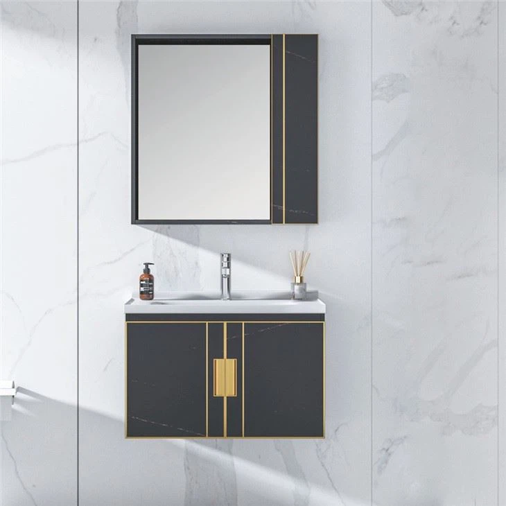 black sink cabinet
